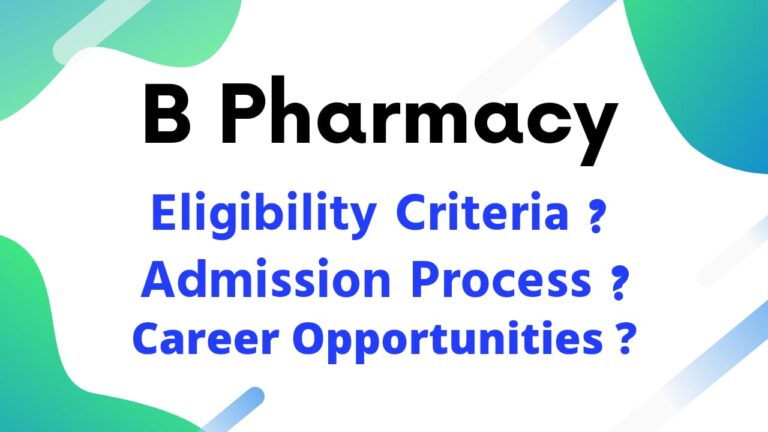 b pharmacy course details