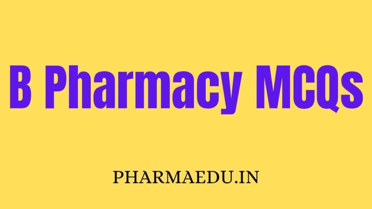 b pharmacy mcqs