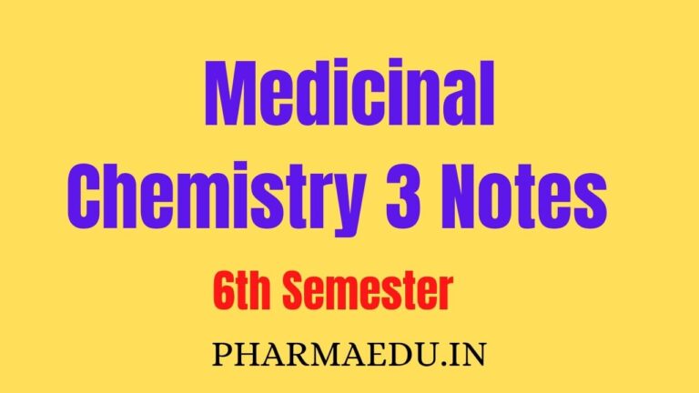 medicinal chemistry 3 notes