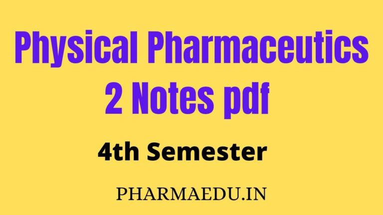physical pharmaceutics 2 notes pdf