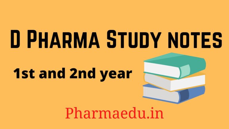 d pharma study notes