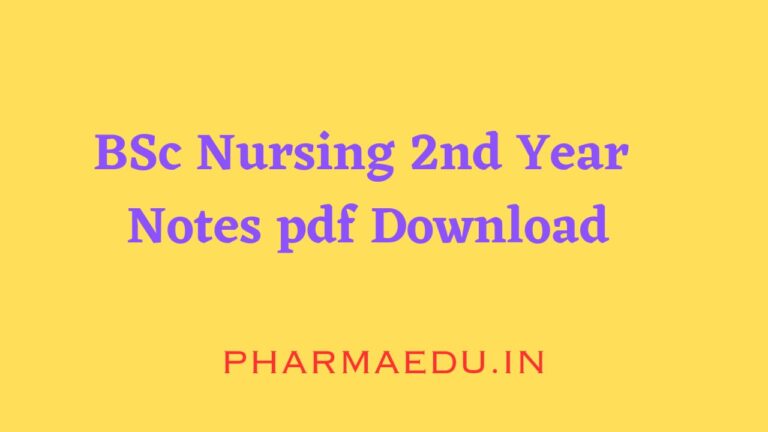bsc nursing 2nd year notes pdf