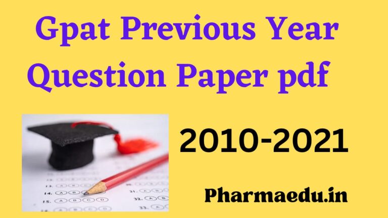 Gpat previous year question paper pdf