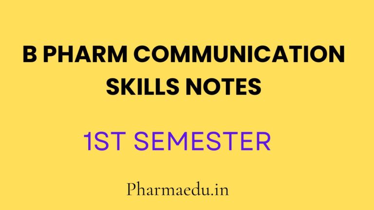 b pharm communication skills notes